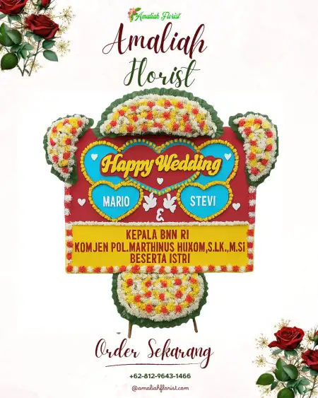 Papan Bunga Pernikahan Mlarak